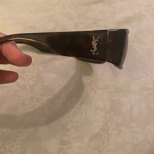 Yves Saint Laurent brown square sunglasses